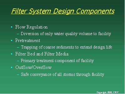Filter System Design Components